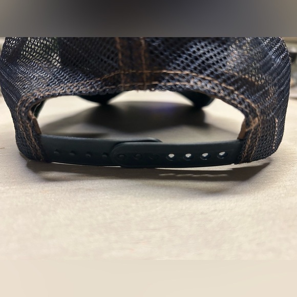 John Deere Denim Trucker Hat Mesh Snapback "Mark of Quality" Logo Baseball Cap - Picture 3 of 12